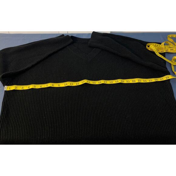 DAZY Women’s Ribbed Knit V-neck Sweater‎ Black Size XL Pre-owned - Picture 4 of 7